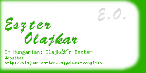 eszter olajkar business card